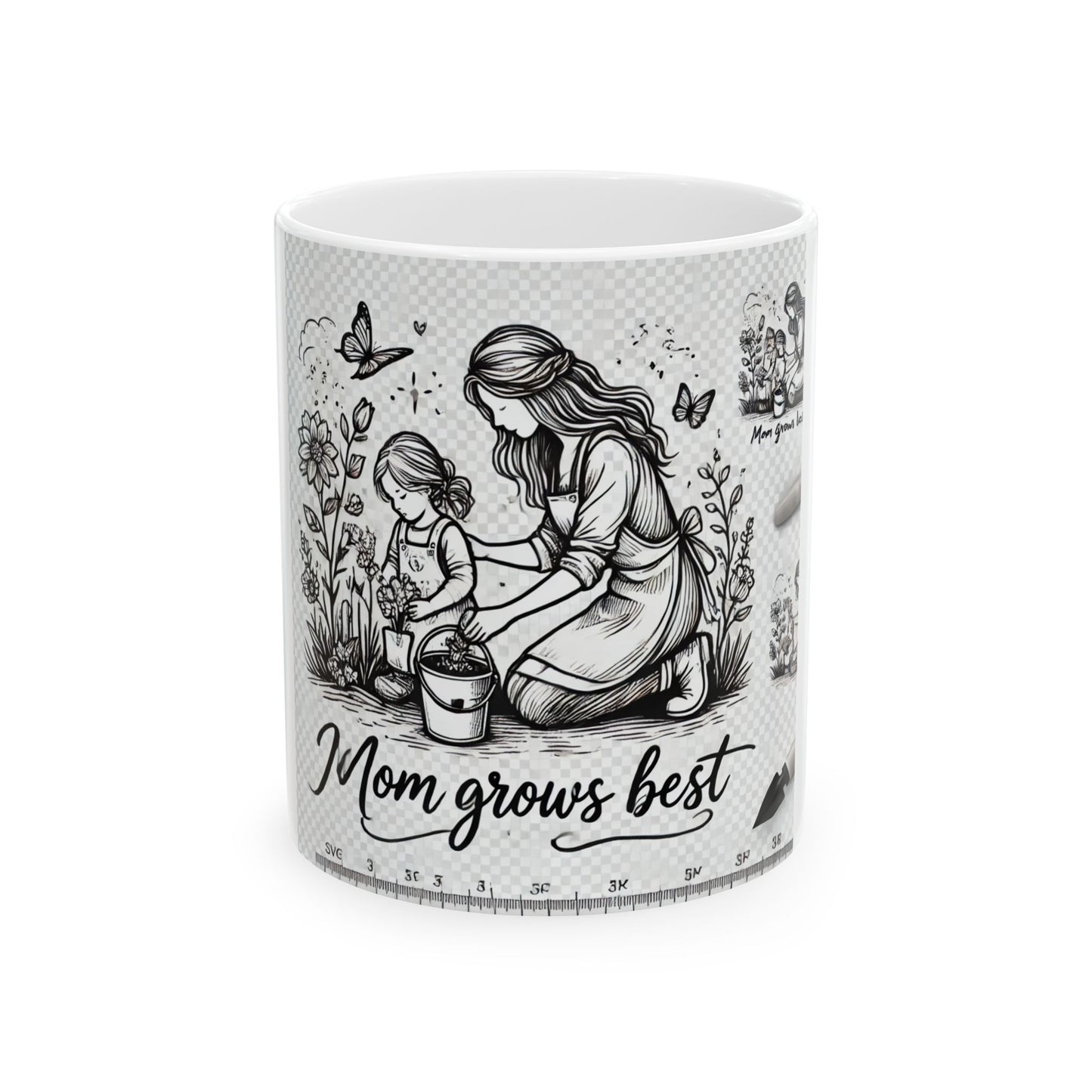 Mom Grows Best Ceramic Mug - 11oz & 15oz Coffee Cup for Gardening Moms